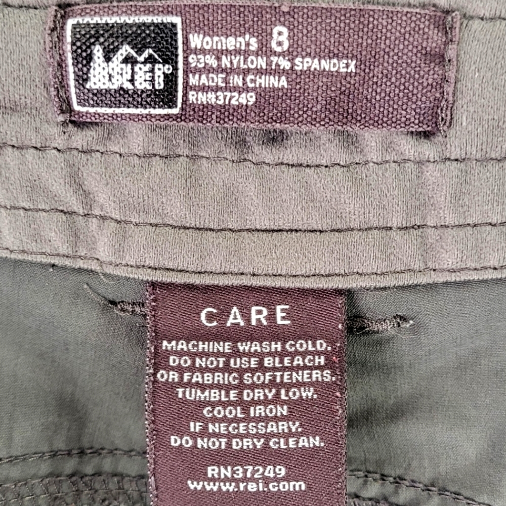 REI Roll Up Cargo Hiking Pants size 8 in Slate Grey - Picture 6 of 7
